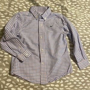 Vineyard Vines Whale Shirt button down plaid pink blue